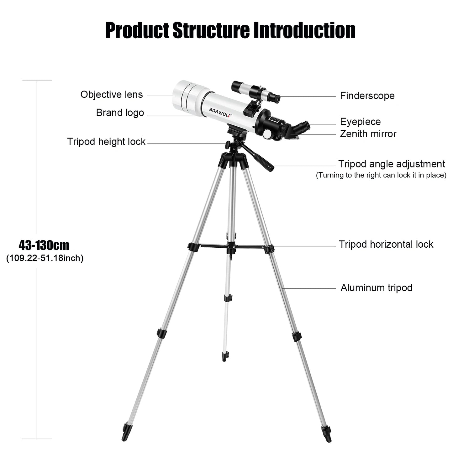Professional 333X HD Telescope for Moon & Bird Watching
