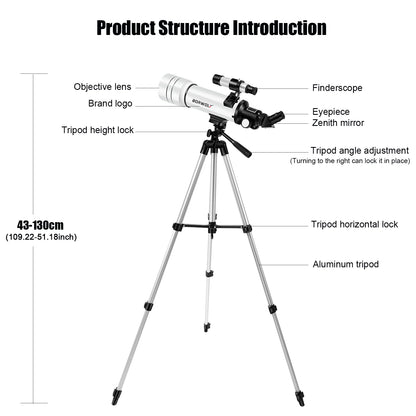 Professional 333X HD Telescope for Moon & Bird Watching