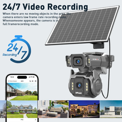 10MP 4G Solar Outdoor Camera 12X Optical Zoom Tracking