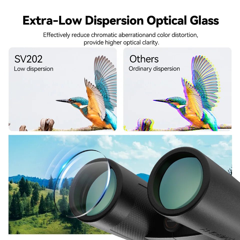 8x32 Waterproof Binoculars Wide View Bak4 Prism