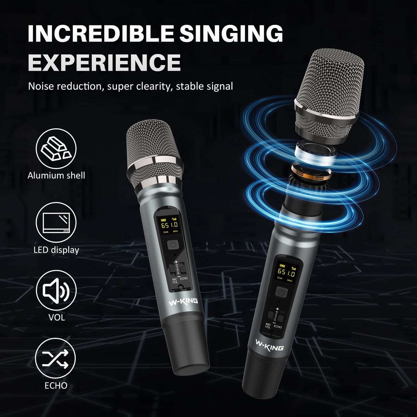 Massive Bass 200W Bluetooth Boombox with Dual Microphones