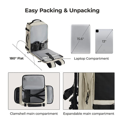Portable School Travel Backpack 15.6 Inch Orange