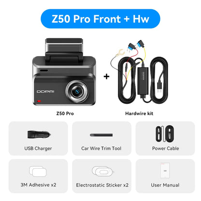 4K 1-Channel Dash Cam with GPS & Night Vision