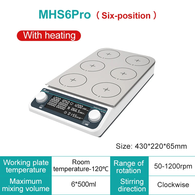 Multi-Cup Digital Hotplate Magnetic Stirrer Laboratory Mixer