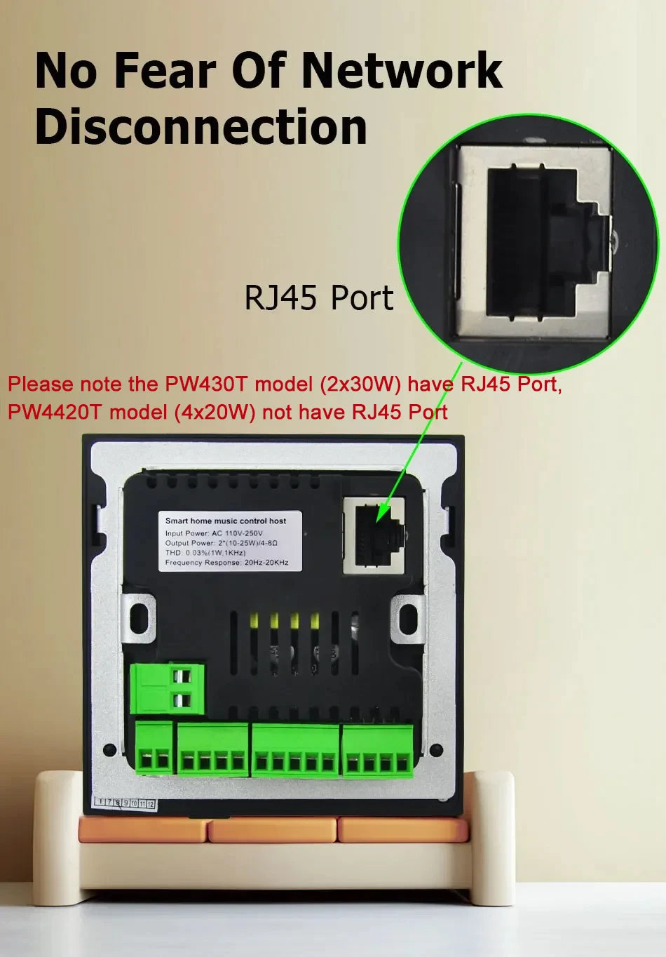 4-Inch Smart Wall Amplifier with WiFi Android 11 & Alexa