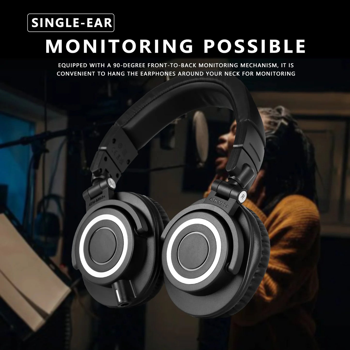 Over-Ear Monitoring Headphones Clear Sound