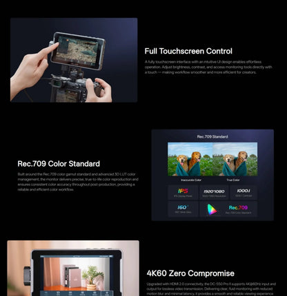 5.5 Inch Portable Touch Screen HD Camera Monitor