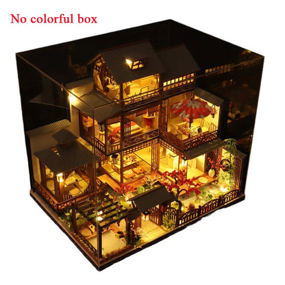 DIY Wooden Miniature Dollhouse Bookend with Dust Cover