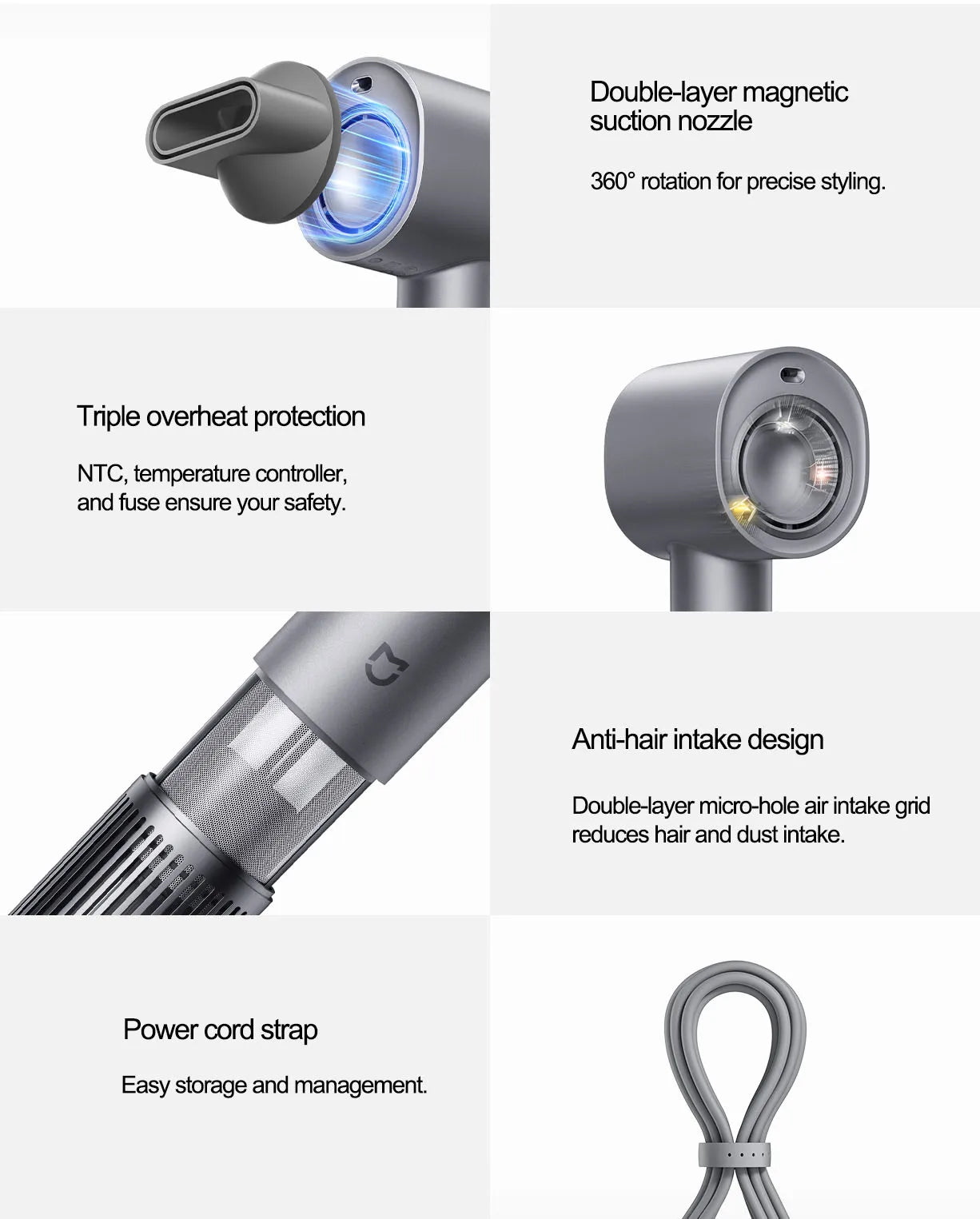 1600W Ionic Hair Dryer High Speed Fast Dry