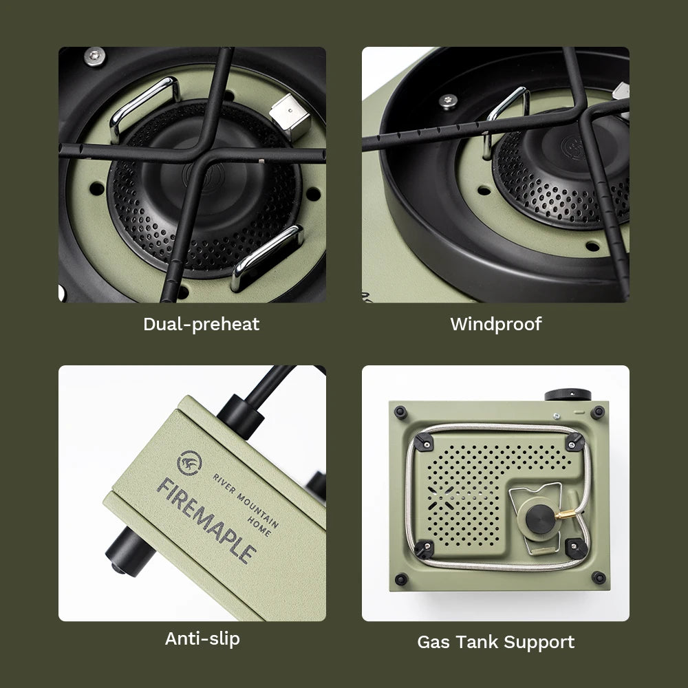 7100W Portable Butane Camping Stove with Piezo Ignition