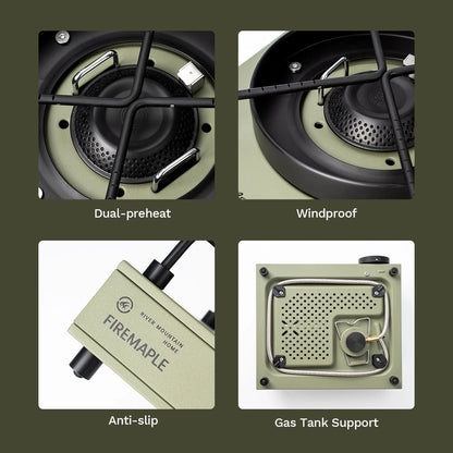 7100W Portable Butane Camping Stove with Piezo Ignition