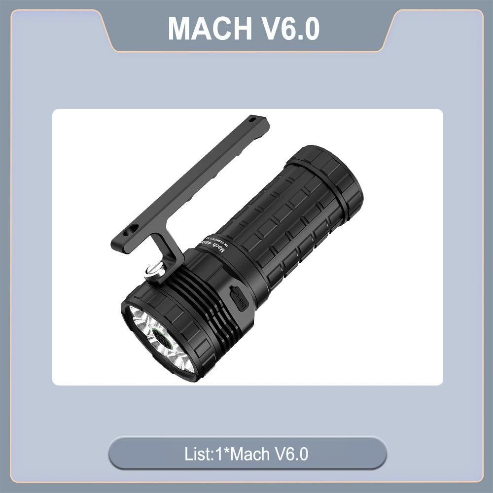 Rechargeable LED Flashlight with Fan Display Black