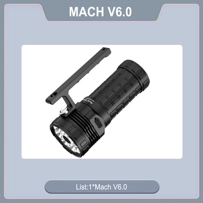 Rechargeable LED Flashlight with Fan Display Black