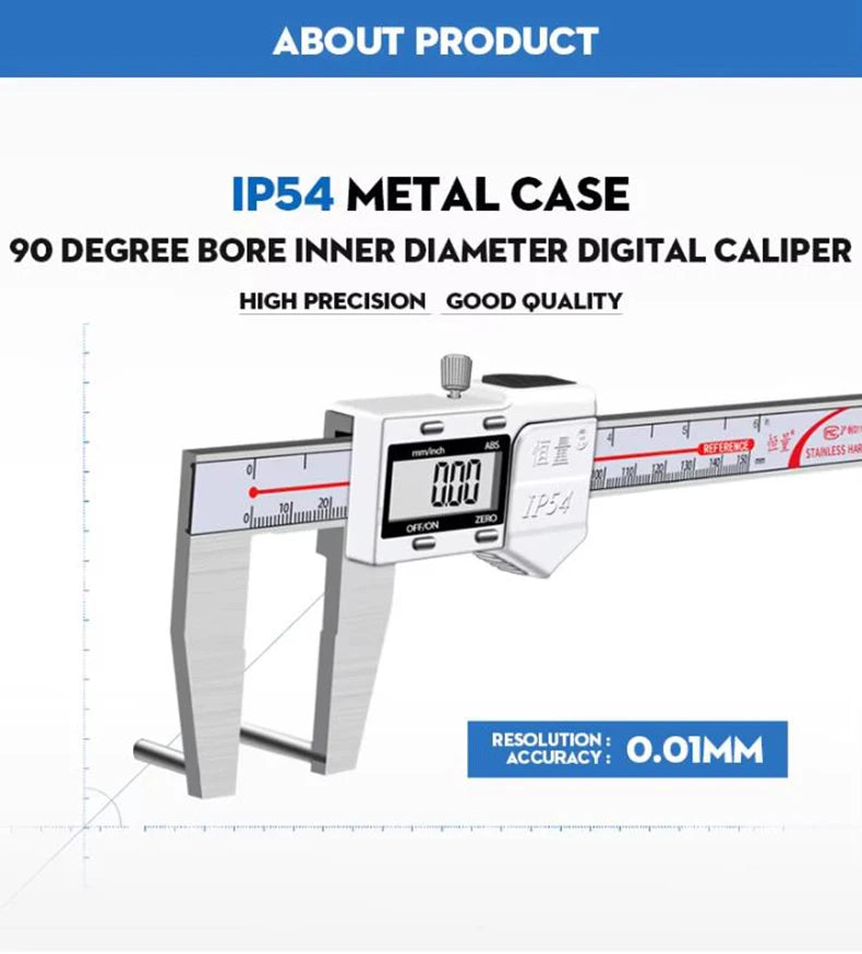 IP54 Stainless Steel Digital Caliper 8-200mm Precision Tool