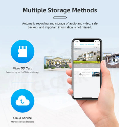 4MP 4G Wireless Outdoor Security Camera with 32GB Storage