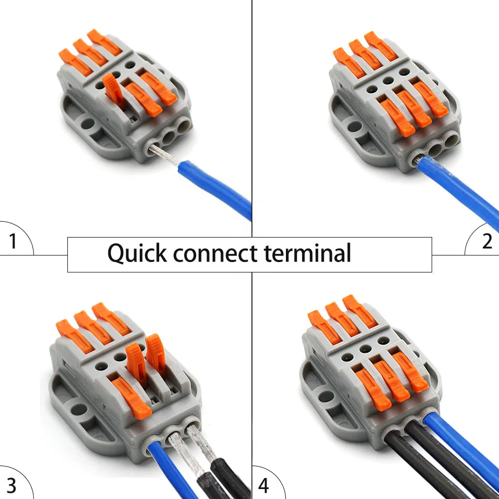 10 Port Push In Wire Connectors 50 Pack