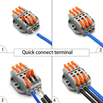 10 Port Push In Wire Connectors 50 Pack
