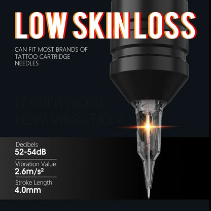 Wireless Tattoo Pen Machine 2400mAh Battery Gold Finish