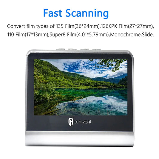 22MP Film Scanner with 5 Inch Screen and 16GB Memory