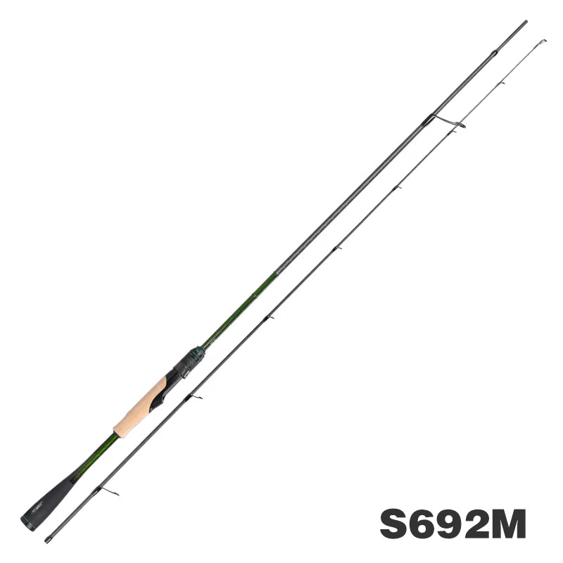 Lightweight 2 Section Bass Fishing Rod 2.06m M