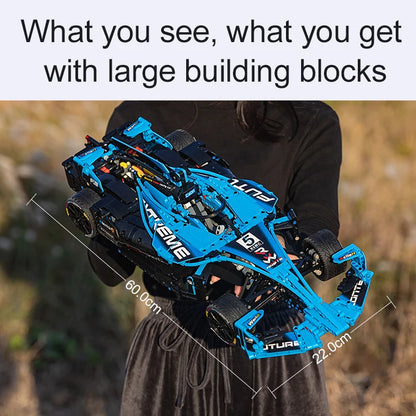 1667PCS RC Drift Car Building Blocks with Motor