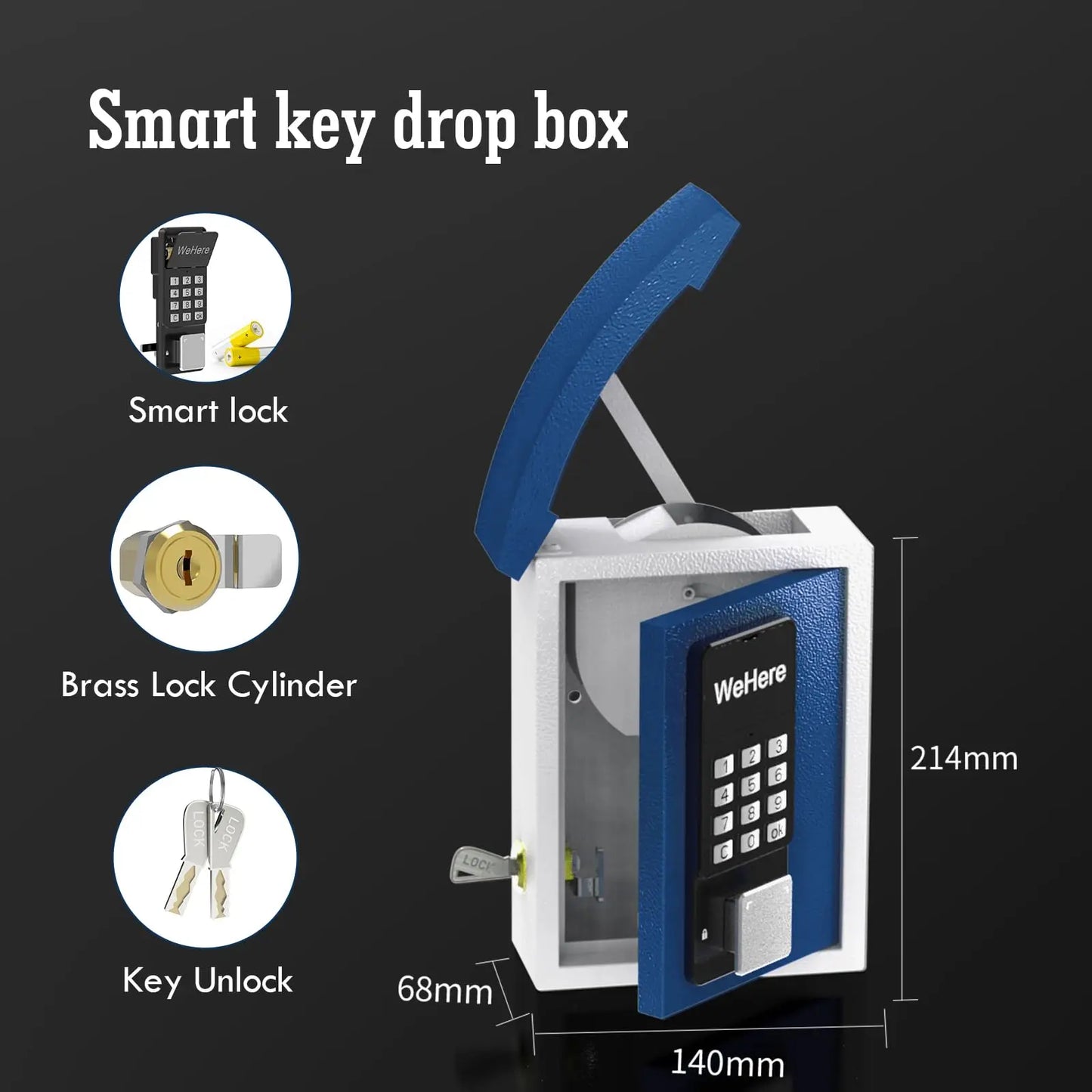 Smart Key Lock Box with Bluetooth App and Gateway Access