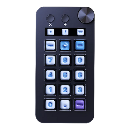 Stream Deck Controller with Programmable Keys and Rotary Knob