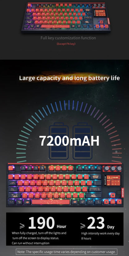 RGB Wireless Mechanical Keyboard Hot-Swappable 8000Hz