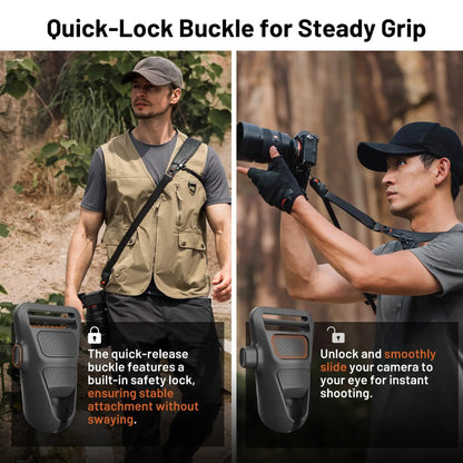 Black PGYTECH Camera Shoulder Strap Adjustable & Strong