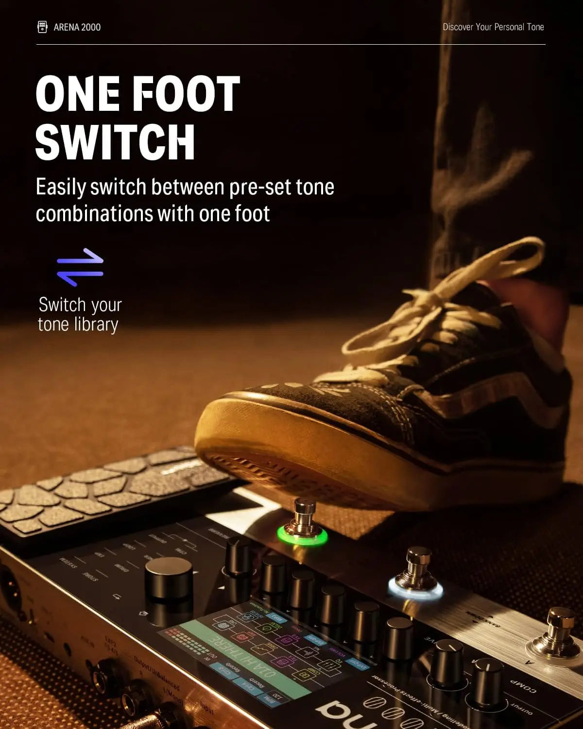 2000 Guitar Effects Pedal with Amp Modeling and MIDI