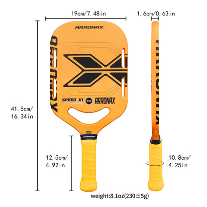 Thermoformed Carbon Fibre Pickleball Paddle for Power and Spin