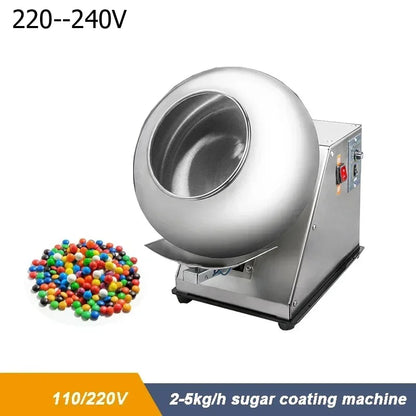 220-240V Commercial Chocolate Coating Machine for Candy Beans