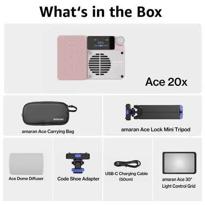 Pink Compact Dimmable Video Light with Adjustable Color Temperature