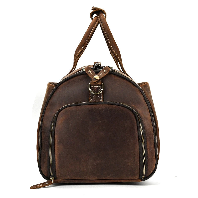 Mens Travel Duffel Bag with Clothes Cover Coffee