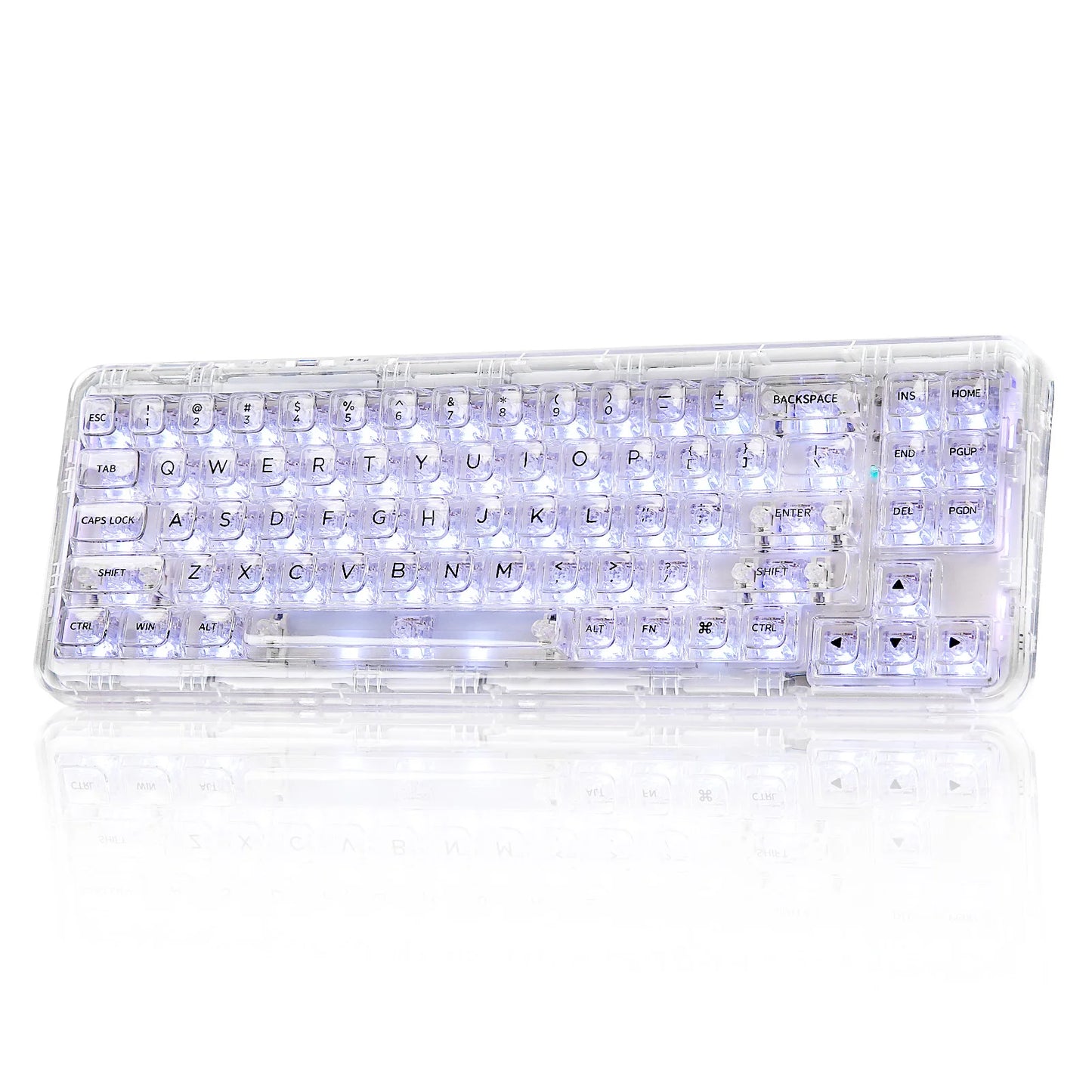 Wireless White Hot Swap RGB Mechanical Keyboard 68%