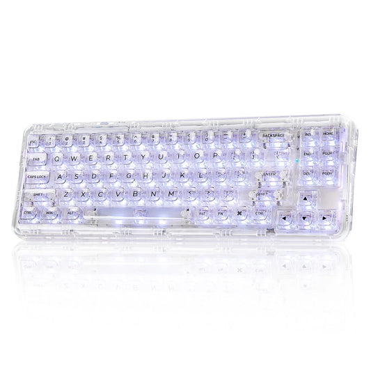 Wireless White Hot Swap RGB Mechanical Keyboard 68%