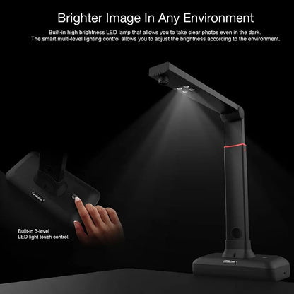 27MP Document and Book Scanner with Auto Flatten Function