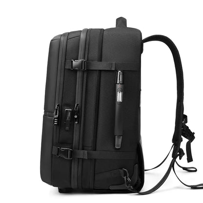 Wheeled Carry-On Business Backpack with Pump and Trolley Handle