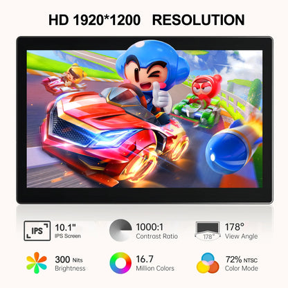 Portable 10.1-Inch Touchscreen Monitor IPS Full HD USB-C