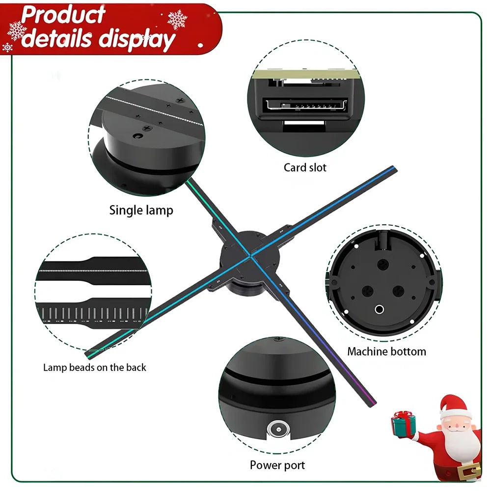 3D Holographic LED Fan Display for Advertising