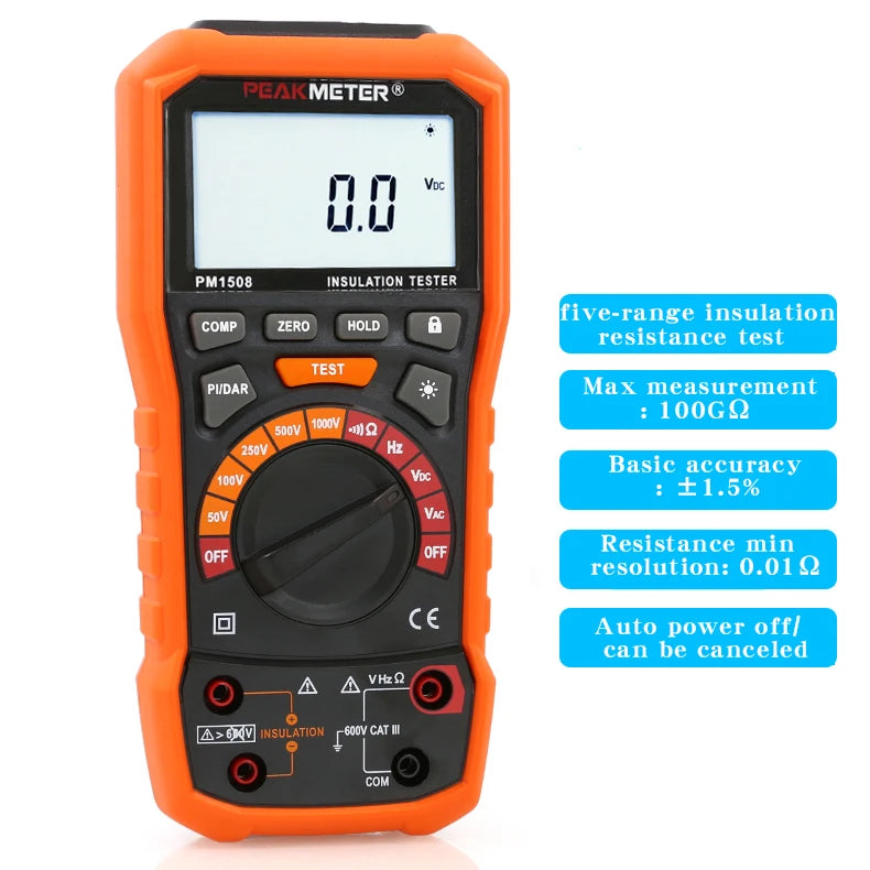Portable Digital Insulation Resistance Tester Megohmeter