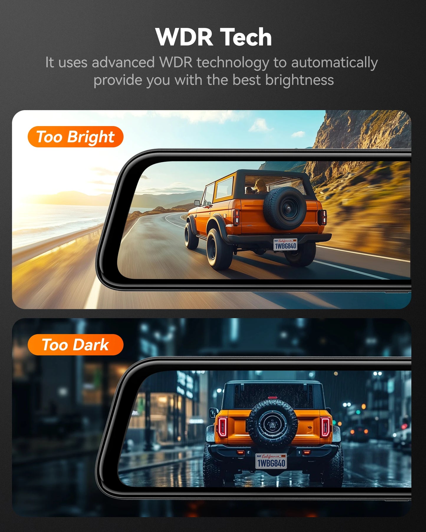 4K Dash Cam GPS Night Vision Hardwire 32GB
