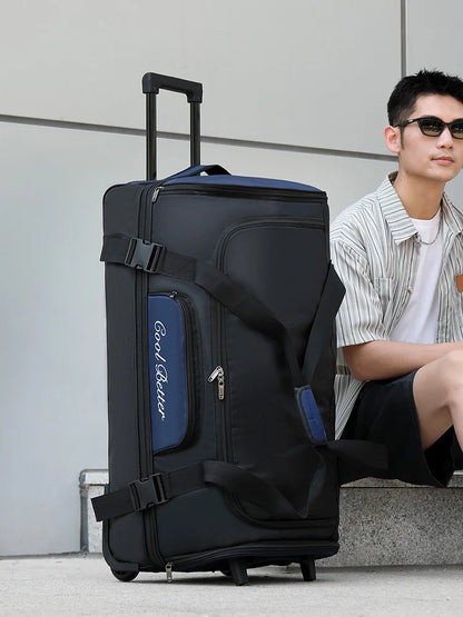 Large Travel Duffel Holds 9–10kg  Black Blue
