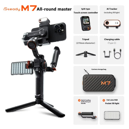 Professional Phone Gimbal Stabilizer for iPhone & Android Vlogging