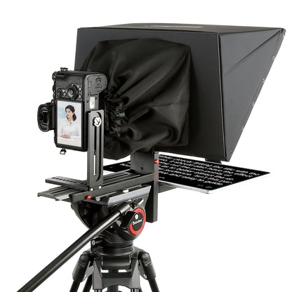 Portable DSLR Teleprompter with iPad and Smartphone Support