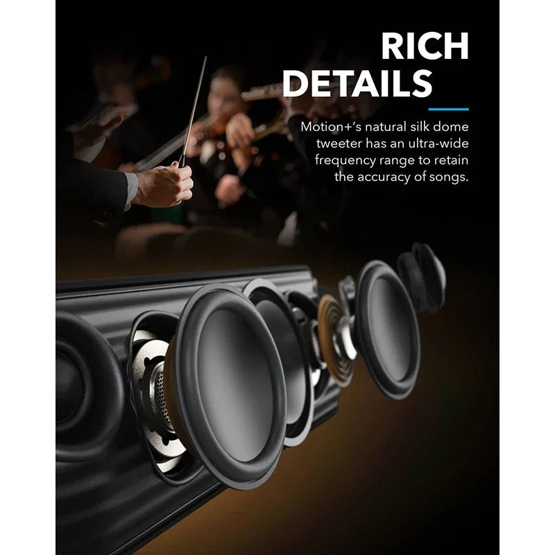 Portable 30W Hi-Res Bluetooth Speaker with Extended Bass