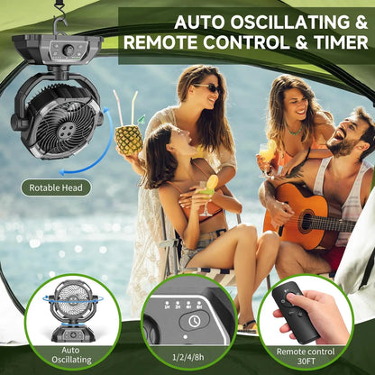 7L Bucket Misting Fan with USB Rechargeable Battery