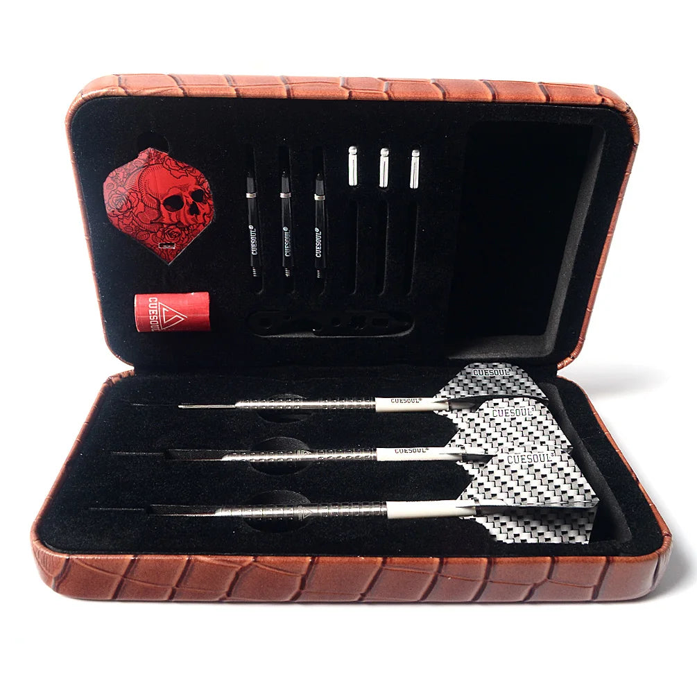 24g Silver Tungsten Steel Tip Darts Set for Tournaments