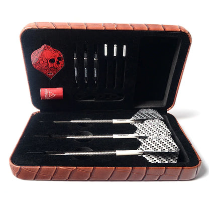 24g Silver Tungsten Steel Tip Darts Set for Tournaments