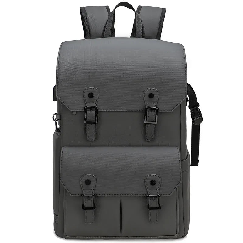 Waterproof Grey SLR Camera Bag Large Capacity Shoulder Backpack